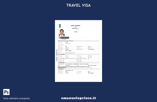 modello di visto India e stile verificato nei formati Word e Pdf, modello di ver